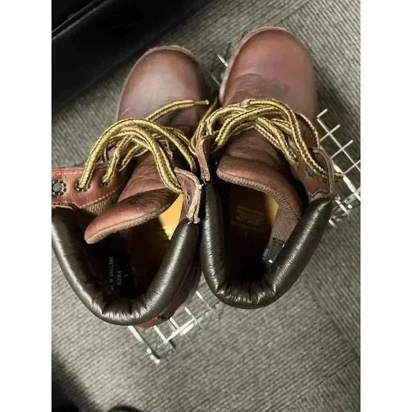 Dr. Martens Brown Leather Combat Boots made in England Size 6 woman’s 4 men’s - Picture 5 of 13